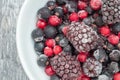 Frozen summer berries mixture Royalty Free Stock Photo