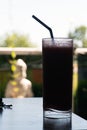 Frozen Summer Drink in Silhouette Royalty Free Stock Photo
