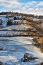 Frozen sunny day of a winter, on wild transylvania hills.