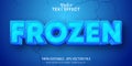 Frozen text, cartoon style editable text effect