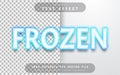 Frozen text effect editable