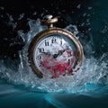 clock face, Frozen time, frozen in time concept,