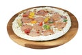 Frozen uncooked pizza Royalty Free Stock Photo