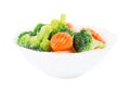 Frozen vegetables in ceramic bowl Royalty Free Stock Photo