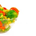 Frozen vegetables in a glass bowl Royalty Free Stock Photo