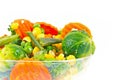 Frozen vegetables in a glass bowl Royalty Free Stock Photo