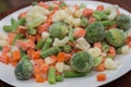 Frozen vegetables macro mix Royalty Free Stock Photo