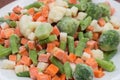 Frozen vegetables macro mix Royalty Free Stock Photo