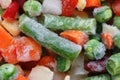 Frozen vegetables. Mexican mix. Macro. 5 Royalty Free Stock Photo