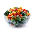 Frozen vegetables in plate Royalty Free Stock Photo