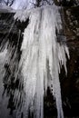 Frozen water fall in the Blue Ridge Mountains Royalty Free Stock Photo