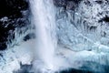 Frozen waterfall icicles