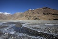 Frozen water in high altitude of Zanskar valley,Ladakh,India Royalty Free Stock Photo