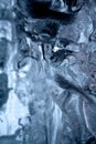 Frozen water of the icefall Royalty Free Stock Photo