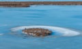 Frozen water, patterns of snow in small lakes. Tiligul estuary, Ukraine Royalty Free Stock Photo