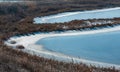 Frozen water, patterns of snow in small lakes. Tiligul estuary, Ukraine Royalty Free Stock Photo