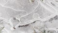 Frozen water in puddles Royalty Free Stock Photo