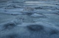Frozen water on the sea