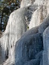 frozen waterfal with beautiful icycles
