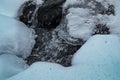 frozen waterfal with beautiful icycles