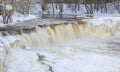 Frozen waterfall in Estonia Royalty Free Stock Photo
