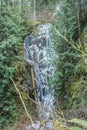 A frozen waterfall in Gowland Todd Provincial Park, Vancouver Island, British Columbia