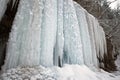 Frozen waterfall. Icefall