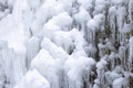 Frozen Waterfall Icicles Closeup Royalty Free Stock Photo