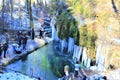 Kalktuffquelle - a frozen waterfall in Mullerthal, Luxembourg