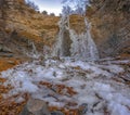 Frozen waterfall off of Battle Creek path in Utah