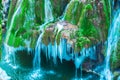 Frozen waterfall