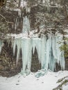 Frozen waterfall in Ricketts Glen Park Royalty Free Stock Photo