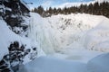 Frozen waterfall Tannforsen in winter, Sweden Royalty Free Stock Photo
