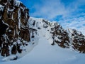 Frozen Waterfall , Thingvellir National Park, Iceland