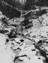 A frozen waterfall in West Virginia Royalty Free Stock Photo