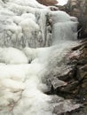 Frozen Waterfalls at Hanging Rock State Park Royalty Free Stock Photo