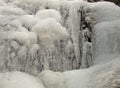 Frozen Waterfalls at Hanging Rock State Park Royalty Free Stock Photo