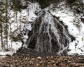 Frozen waterfalls in Maligne Canyon in the Jasper National Park, Alberta, Canada Royalty Free Stock Photo