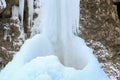Frozen waterfalls in the North Caucasus, Karachay-Cherkess Republic, Russia Royalty Free Stock Photo