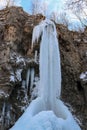 Frozen waterfalls in the North Caucasus, Karachay-Cherkess Republic, Russia Royalty Free Stock Photo