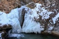 Frozen waterfalls in the North Caucasus, Karachay-Cherkess Republic, Russia Royalty Free Stock Photo