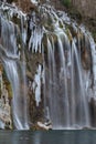 Frozen Waterfalls in Plitvice National Park, Croatia Royalty Free Stock Photo