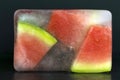 Frozen watermelon slices Royalty Free Stock Photo