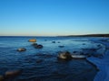 Gulf of Finland coast in winter. Royalty Free Stock Photo