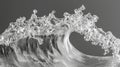 Frozen wave dynamics coastal shoreline abstract art ocean environment close-up view fluid motion concept
