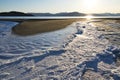Frozen waves on an Alaskan Beach Royalty Free Stock Photo