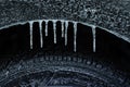 Frozen Wheel Well and Tire