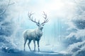 Frozen Wilderness: Captivating Reindeer Portrait.