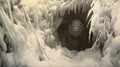 Frozen Wilderness A Majestic Encounter With A Colossal Monkey Monster