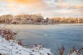 Frozen Winter Lake Royalty Free Stock Photo